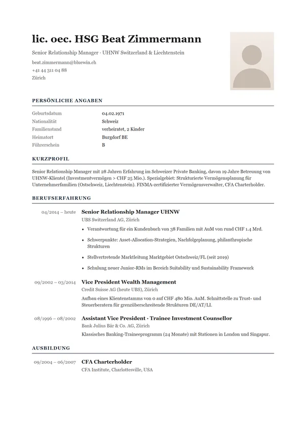 Preview of the Konservativ template for Switzerland